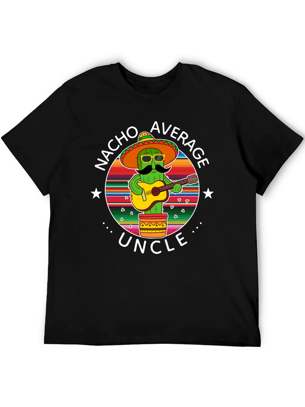 Nacho Average Uncle Cactus Graphic T-Shirt