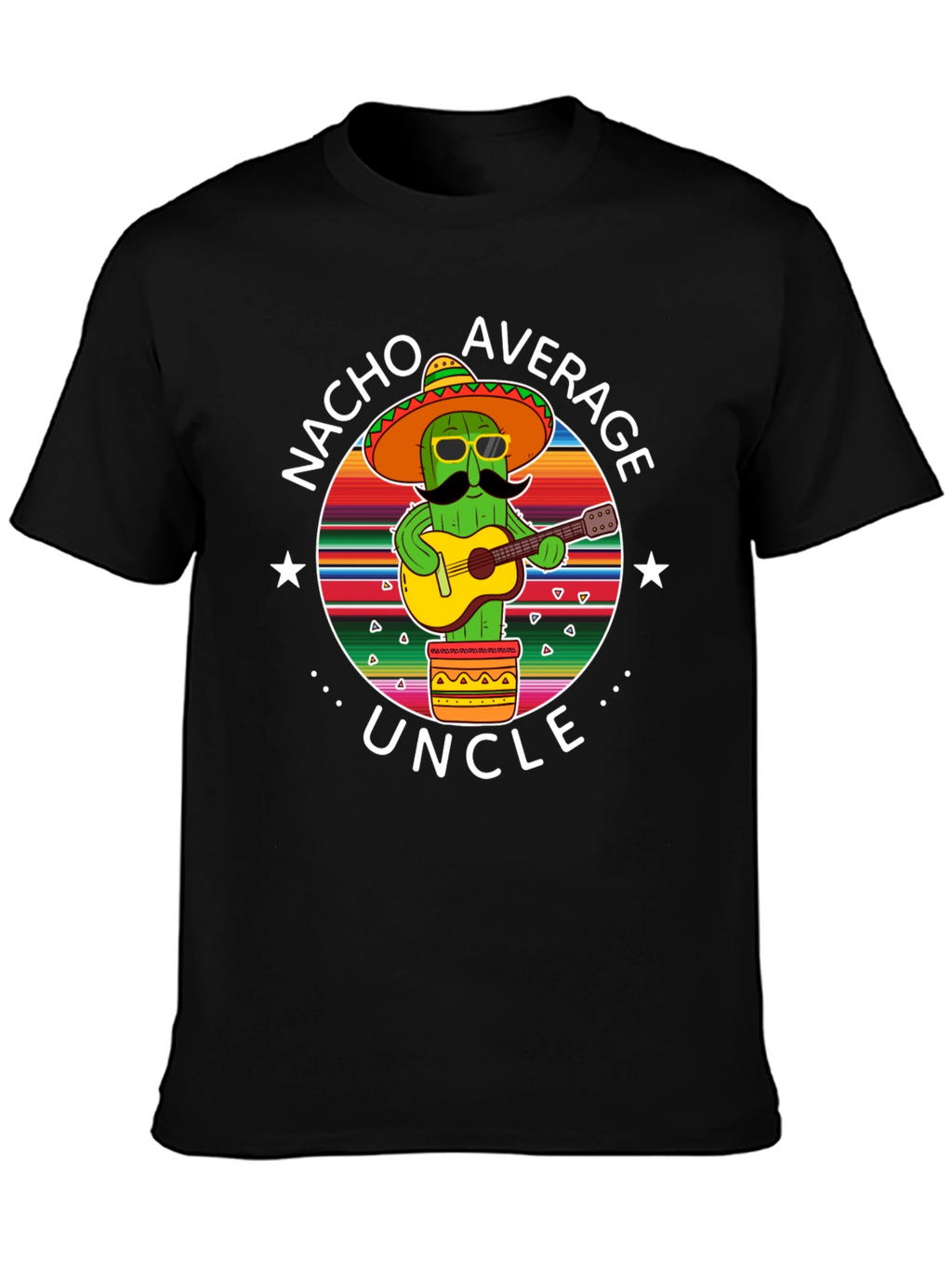 Nacho Average Uncle Cactus Graphic T-Shirt