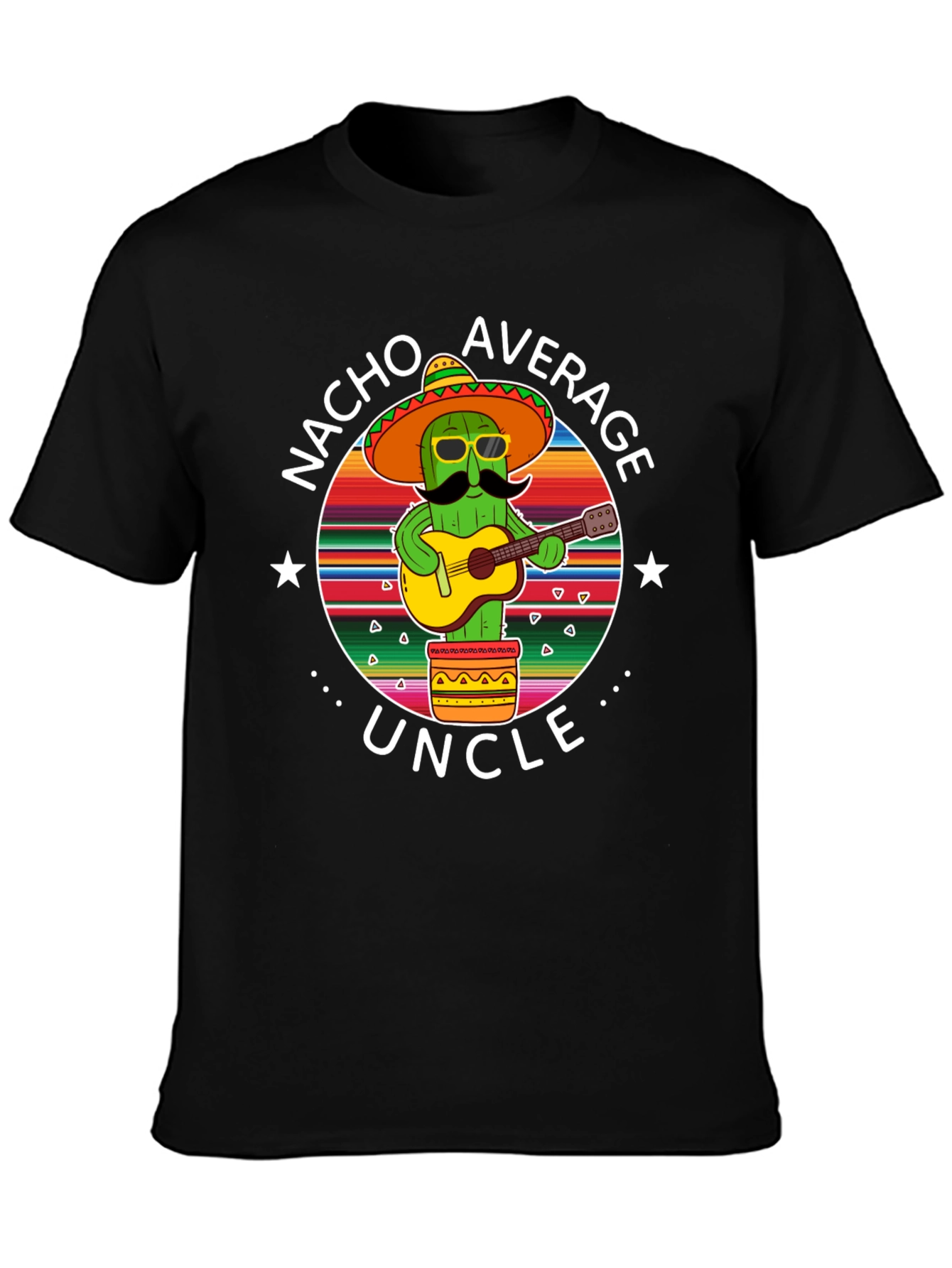 Nacho Average Uncle Cactus Graphic T-Shirt