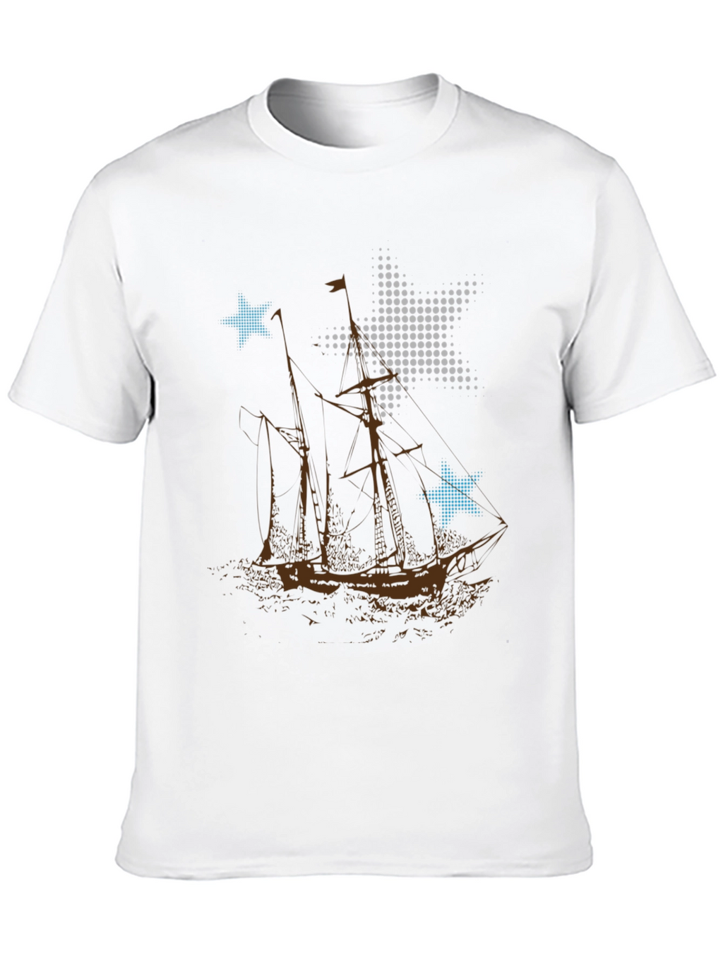 Nautical Stars & Sailboat Graphic T-Shirt