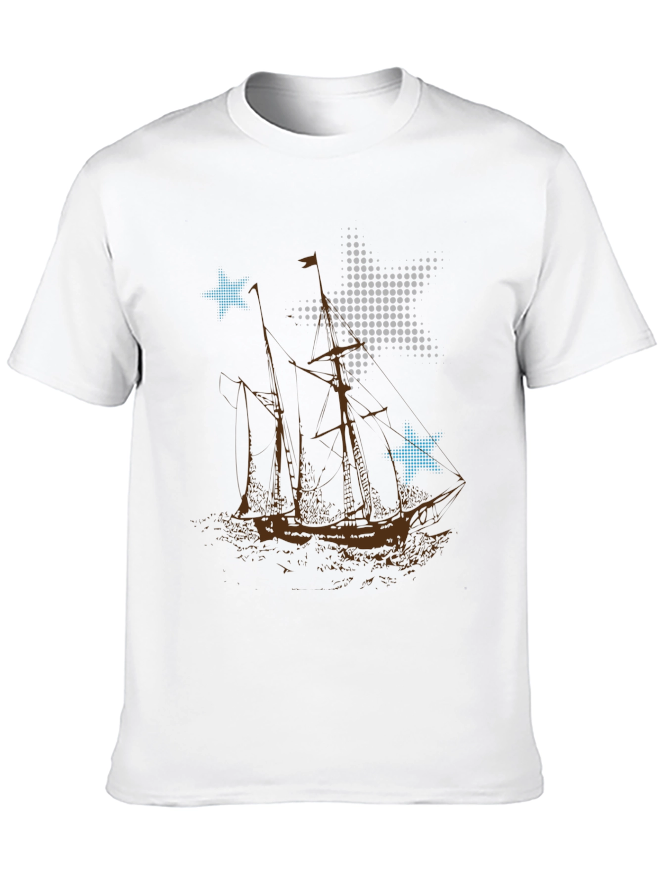 Nautical Stars & Sailboat Graphic T-Shirt