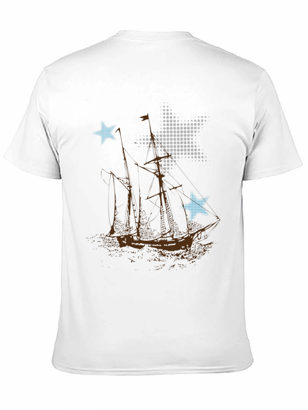 Nautical Stars & Sailboat Graphic T-Shirt