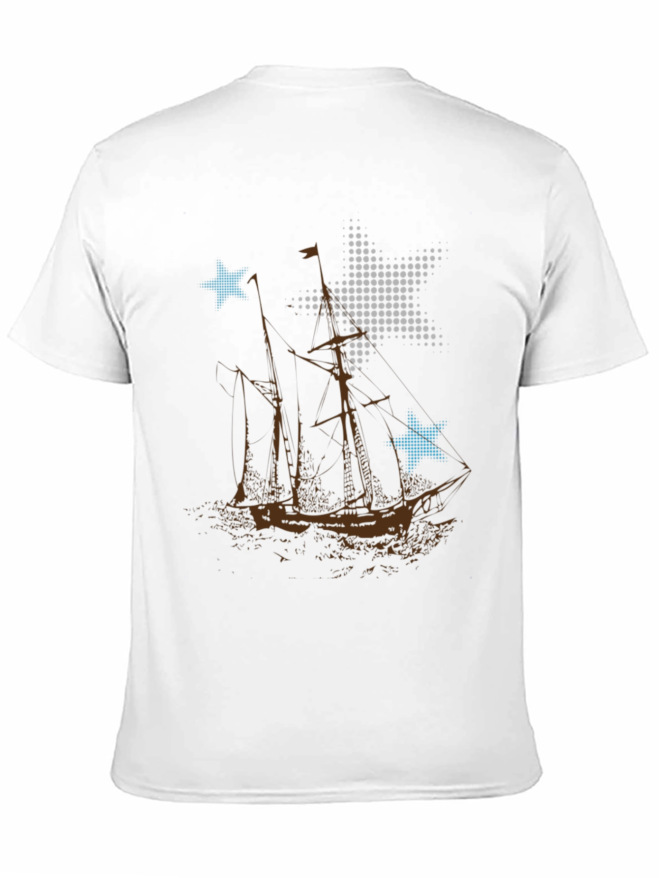 Nautical Stars & Sailboat Graphic T-Shirt