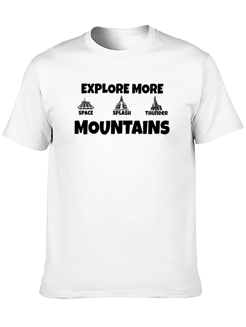 Explore More Mountains Black Graphic T-Shirt