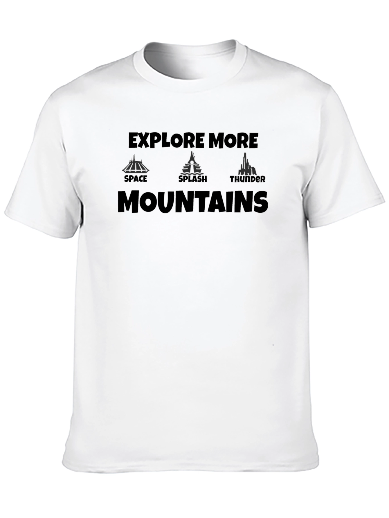 Explore More Mountains Black Graphic T-Shirt
