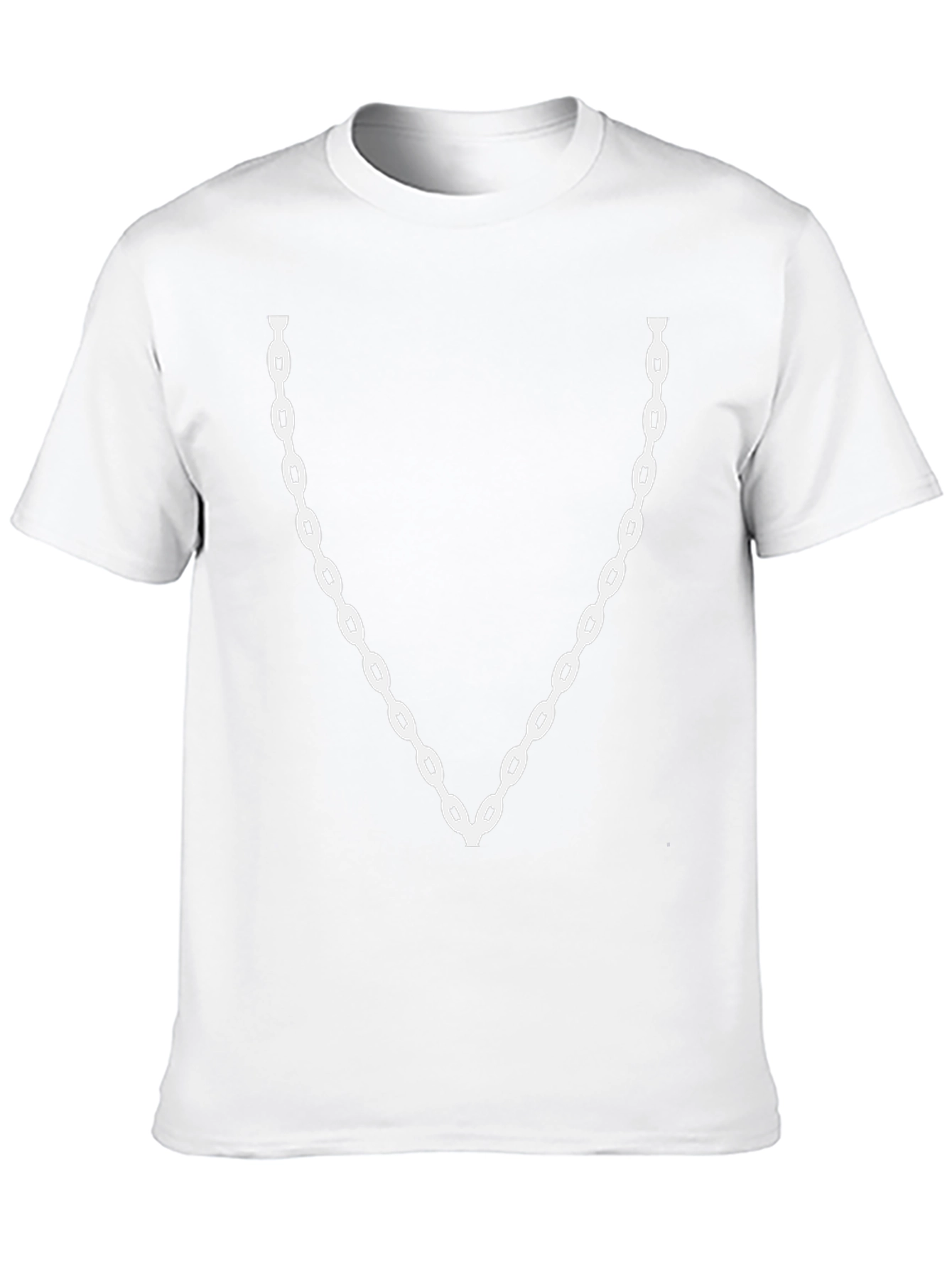 Chain Print Black T-Shirt - Statement Tee