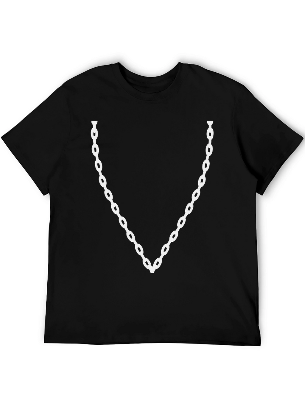 Chain Print Black T-Shirt - Statement Tee