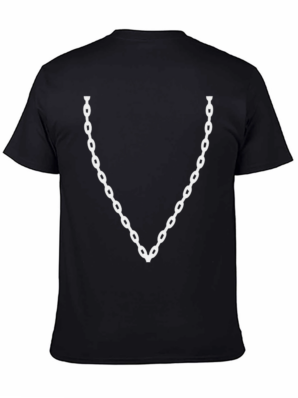 Chain Print Black T-Shirt - Statement Tee