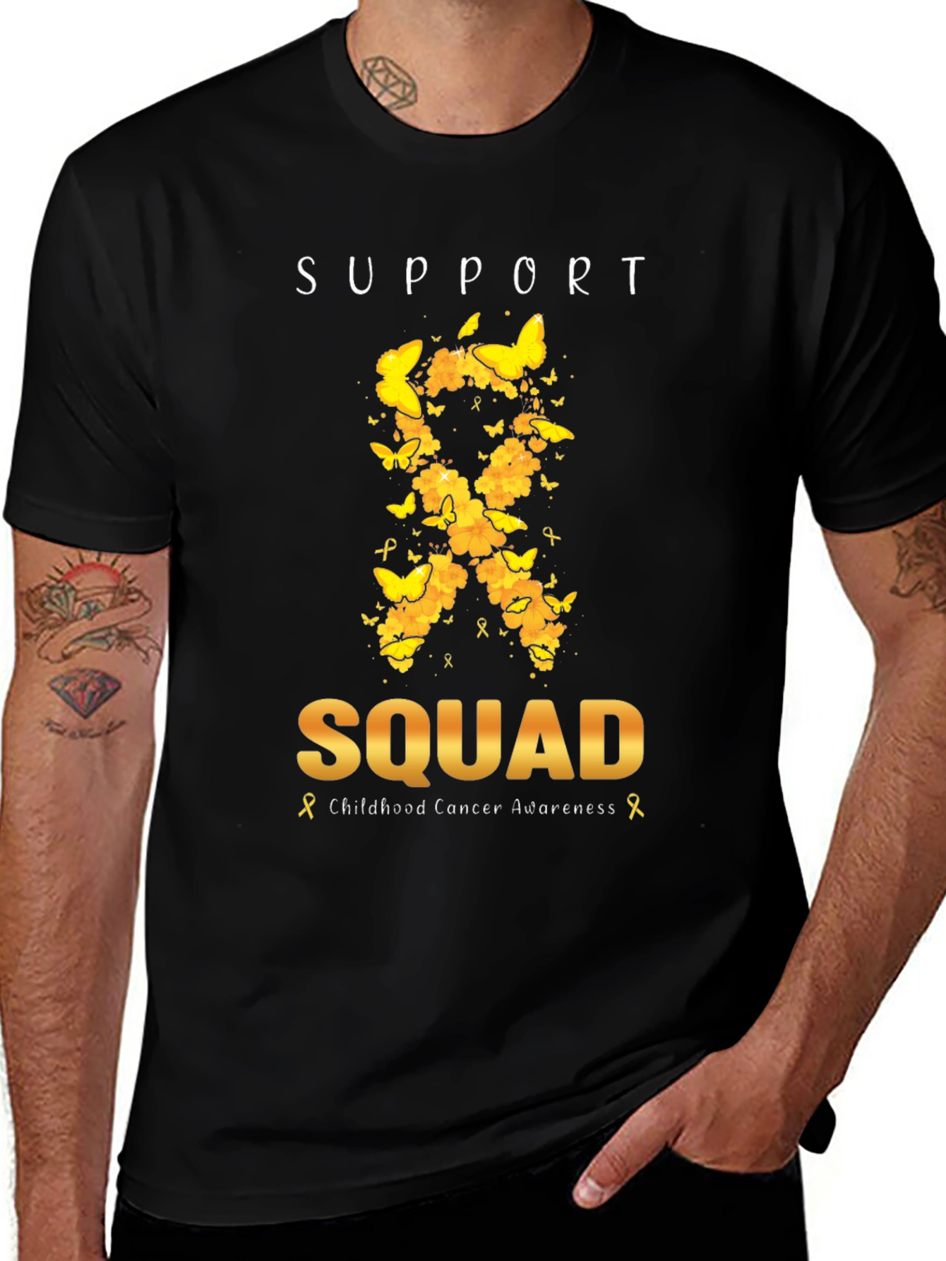 Childhood Cancer Awareness Support Squad T-Shirt