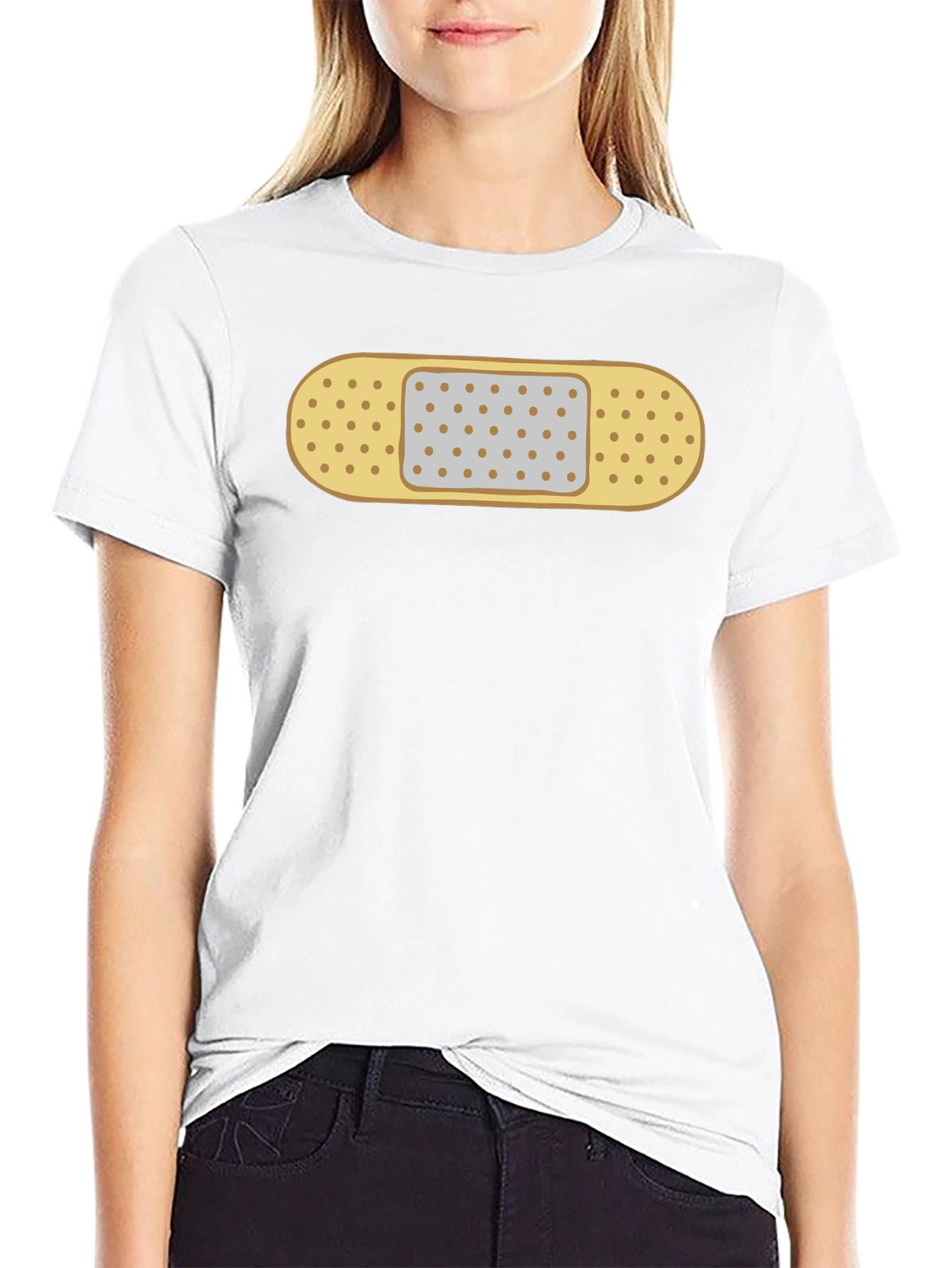 Bandage Graphic Black T-Shirt