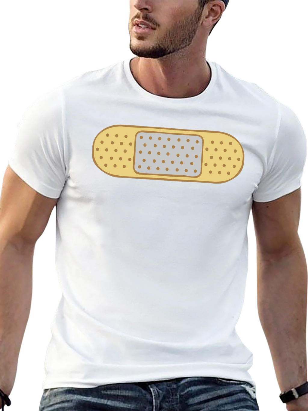 Bandage Graphic Black T-Shirt