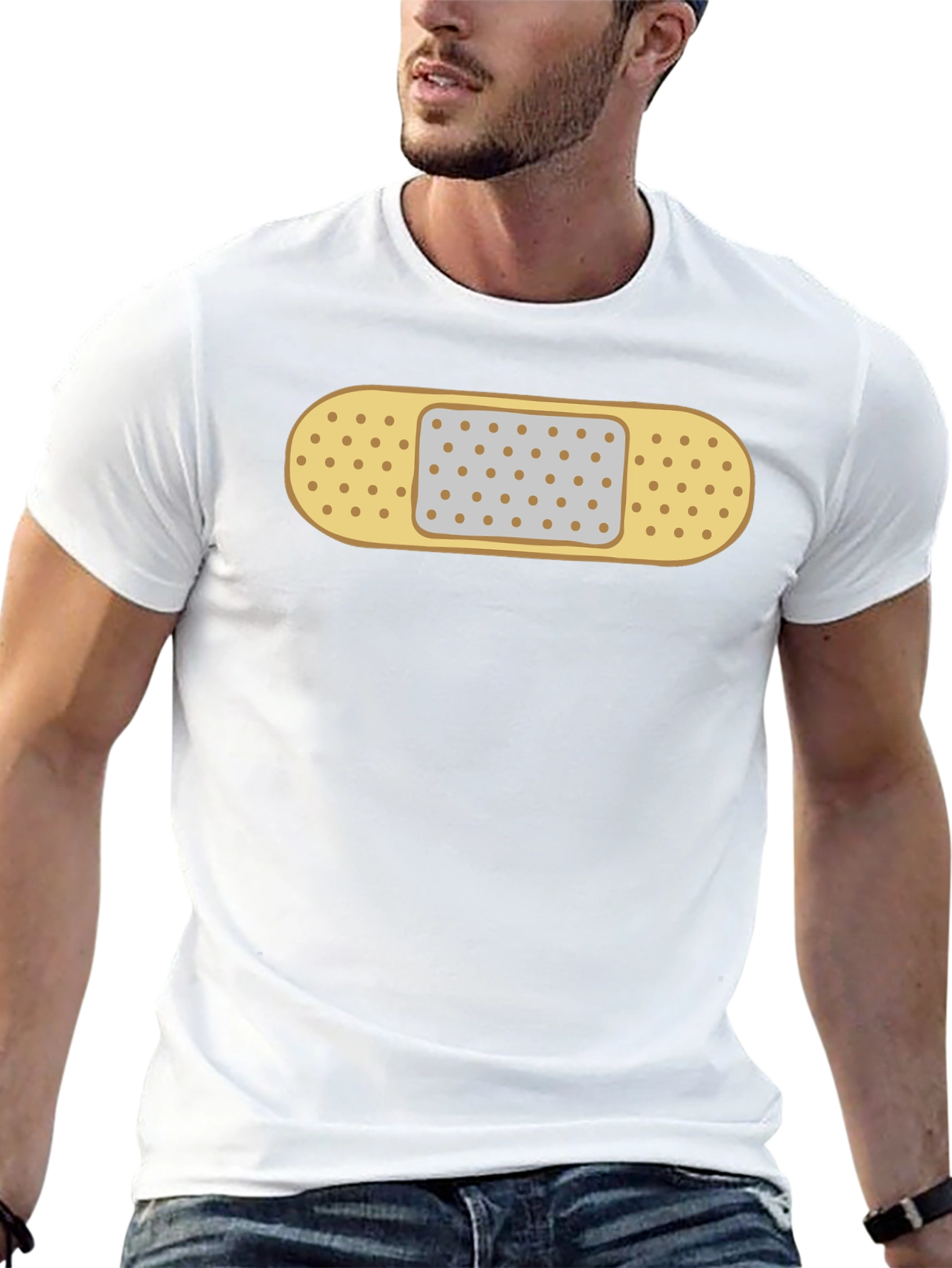 Bandage Graphic Black T-Shirt