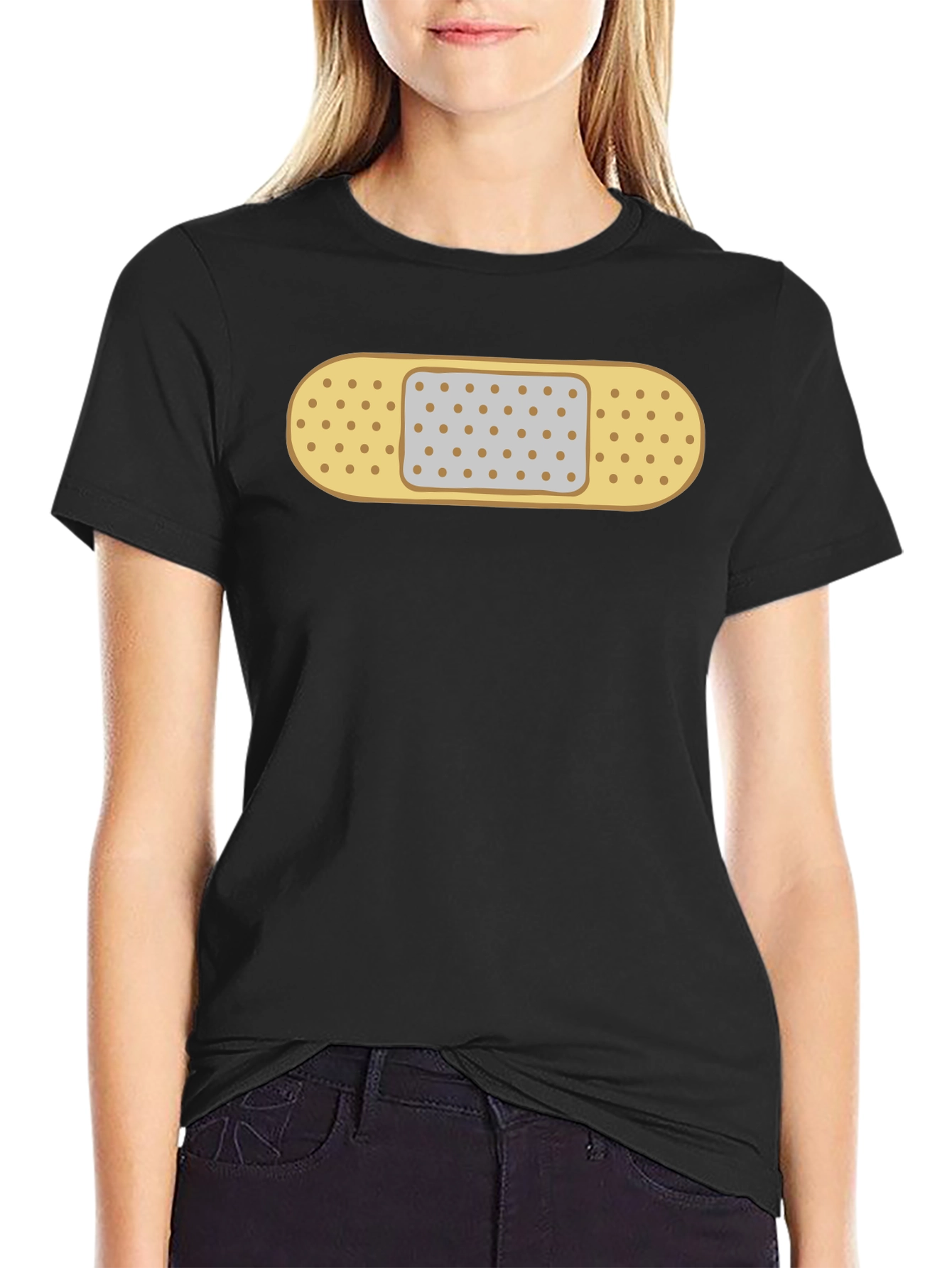 Bandage Graphic Black T-Shirt