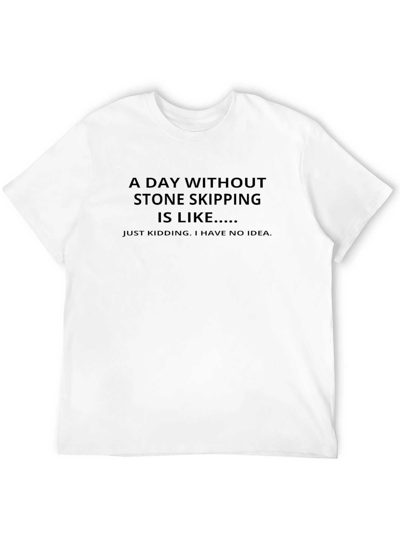 Funny Stone Skipping T-Shirt - A Day Without Design