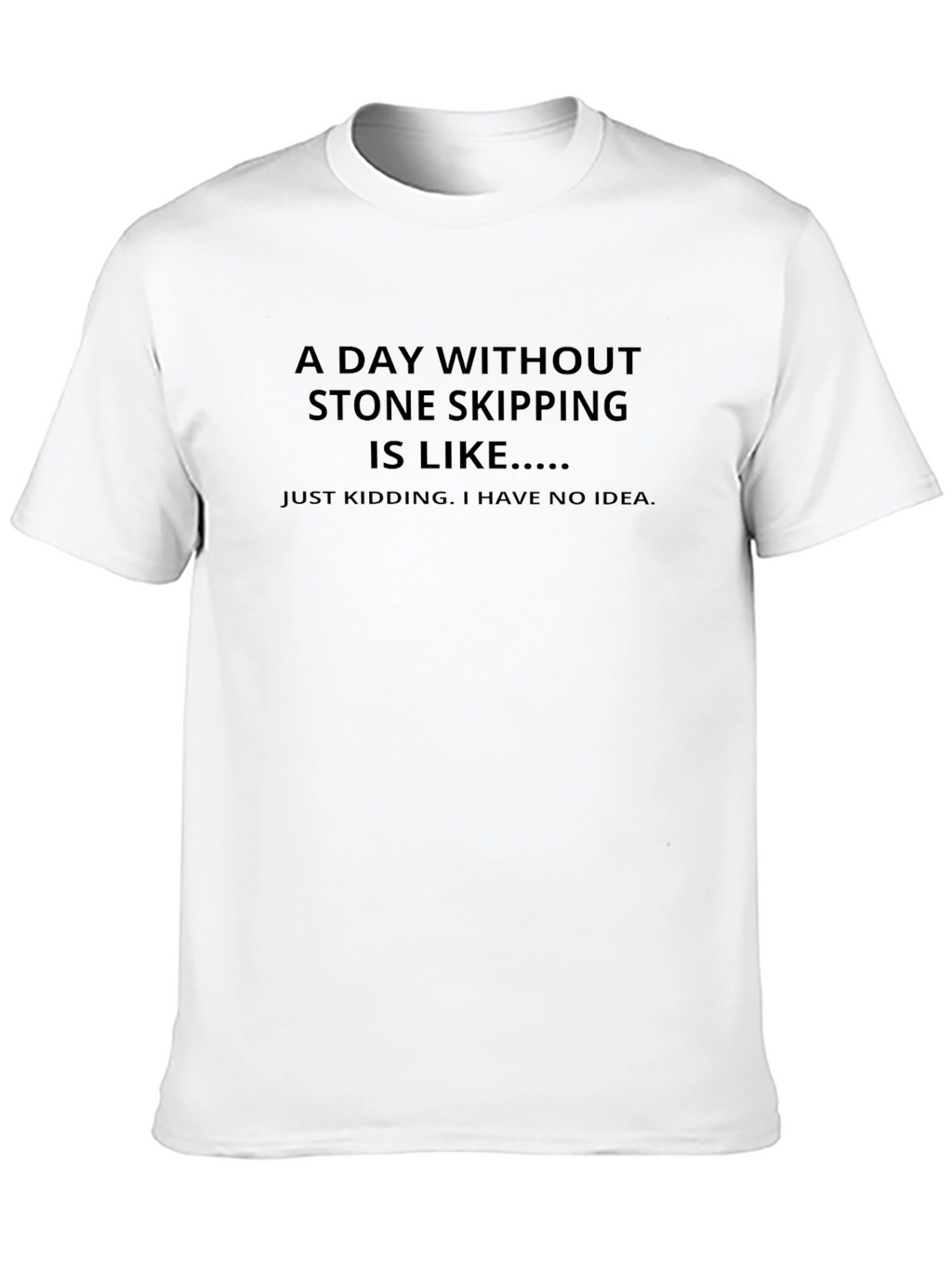 Funny Stone Skipping T-Shirt - A Day Without Design