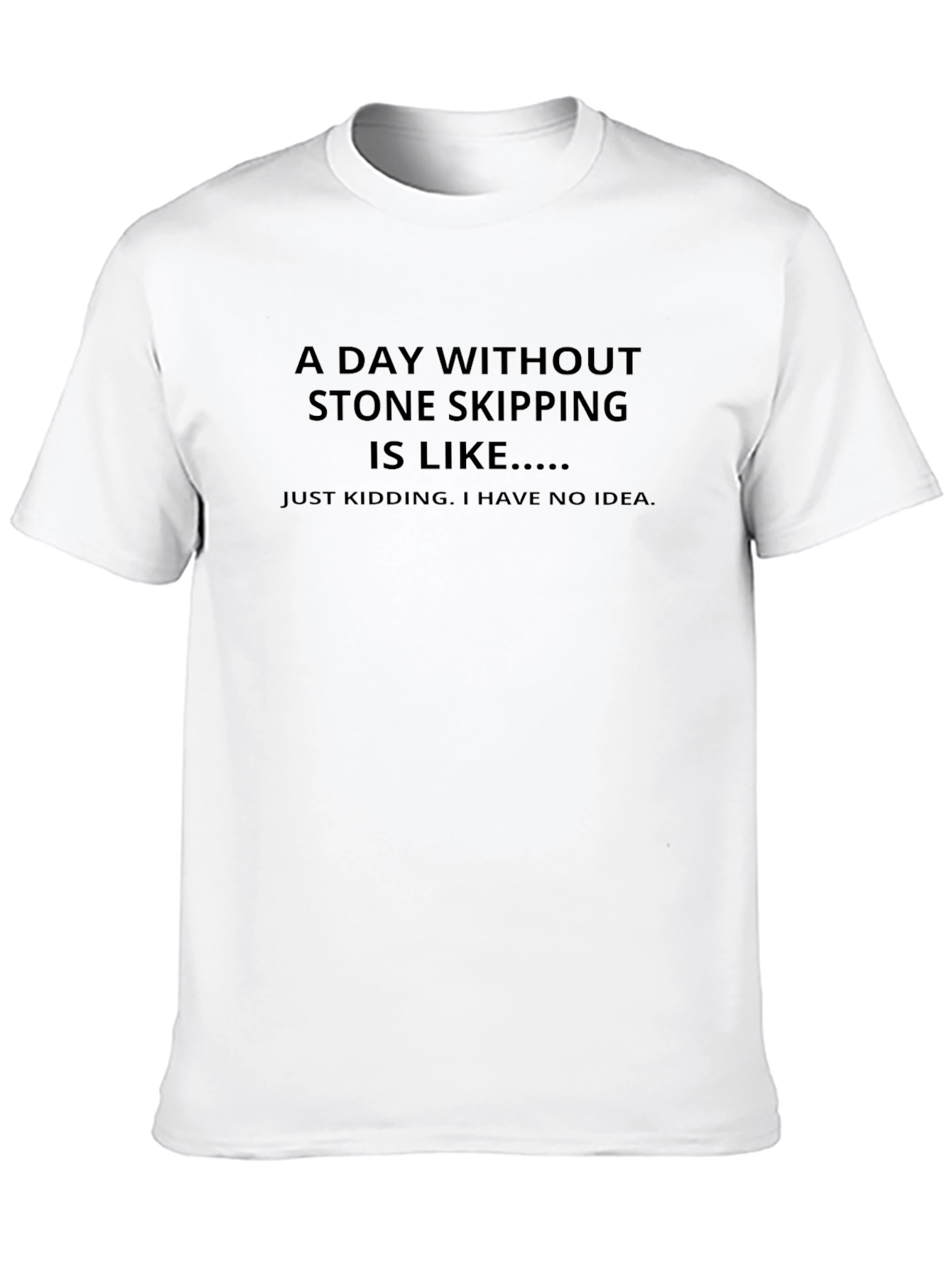 Funny Stone Skipping T-Shirt - A Day Without Design