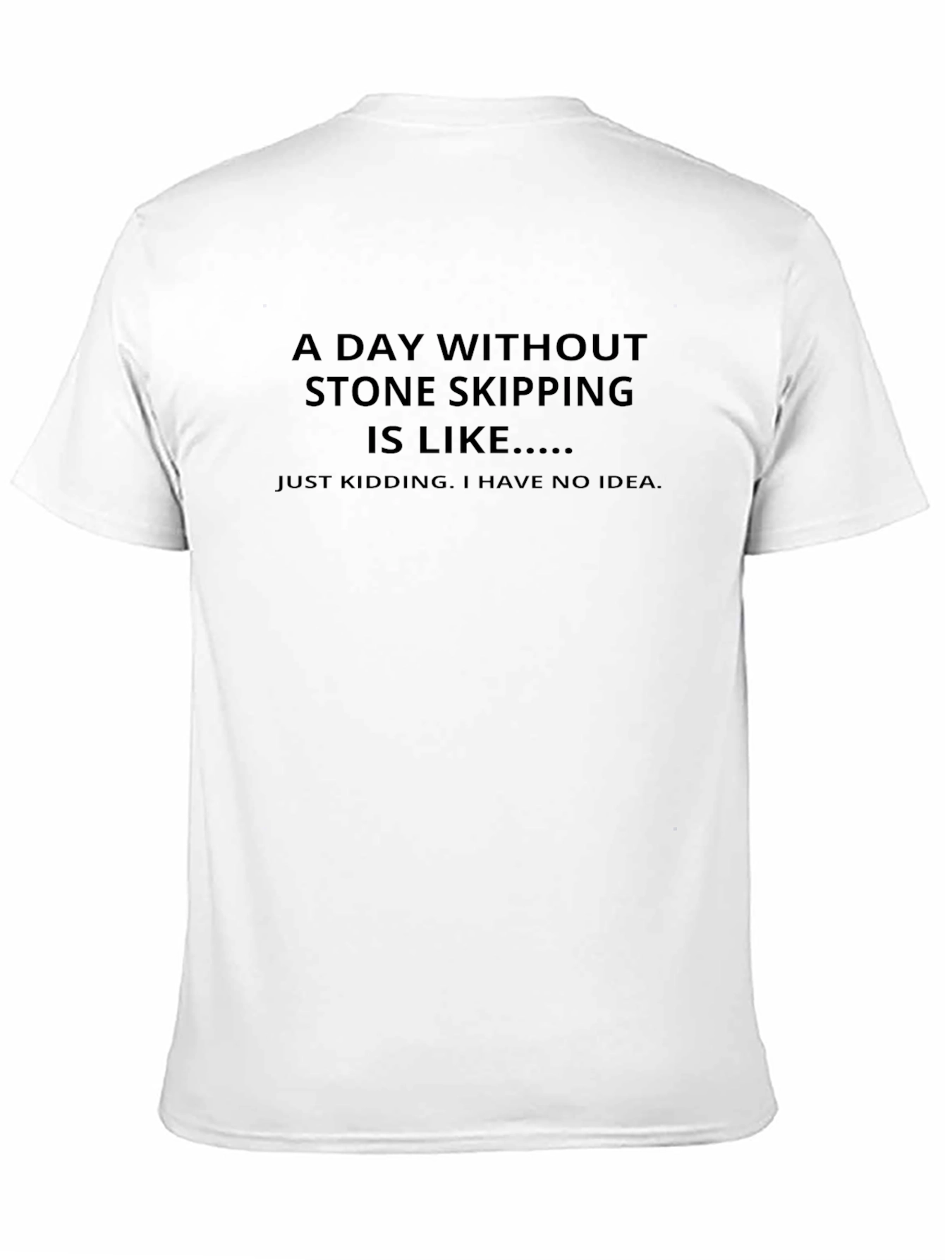 Funny Stone Skipping T-Shirt - A Day Without Design