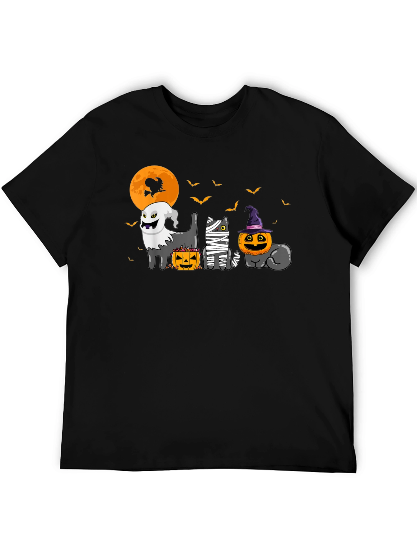 Halloween Cats Graphic T-Shirt