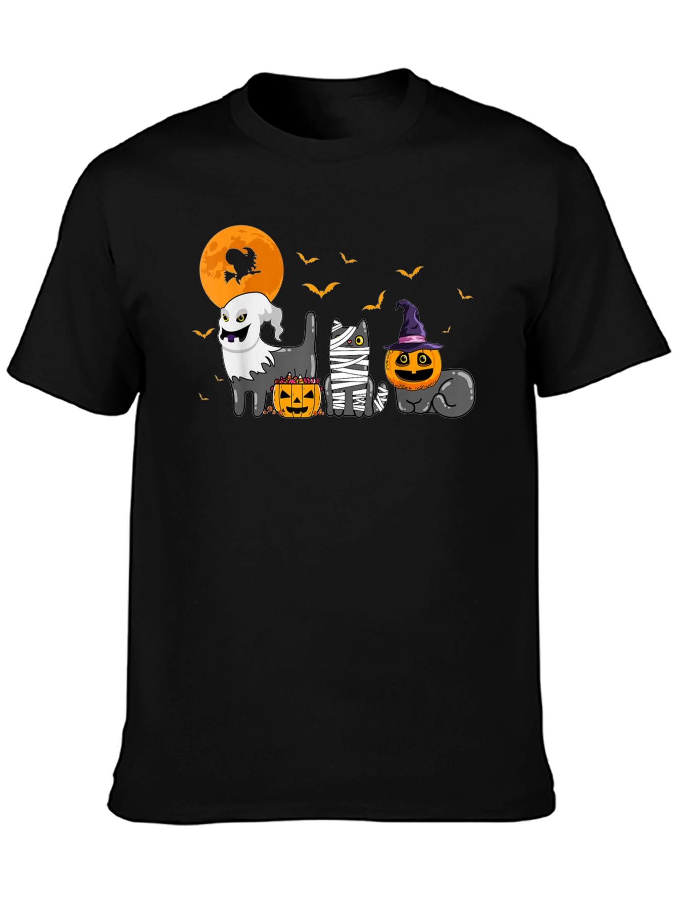 Halloween Cats Graphic T-Shirt
