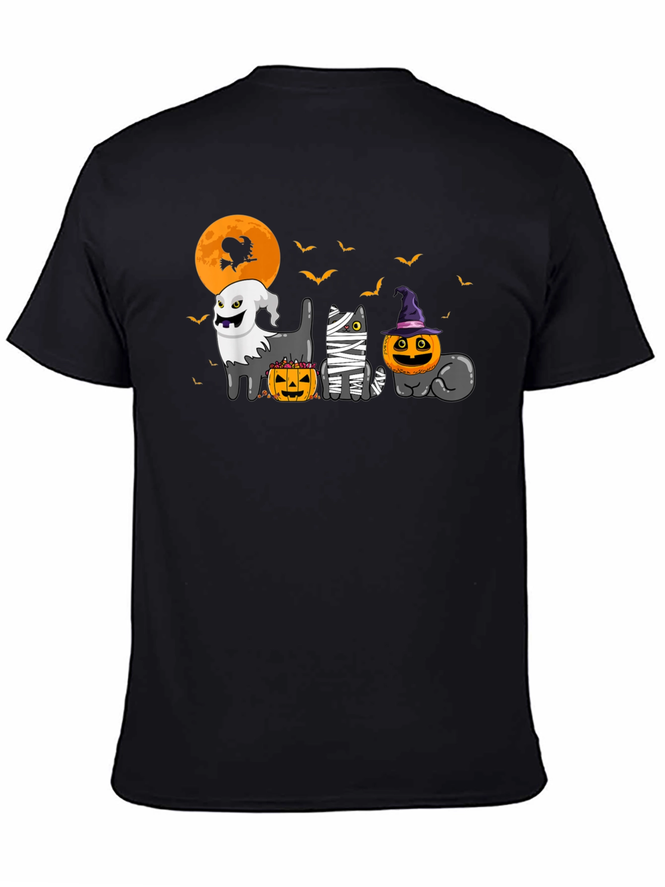 Halloween Cats Graphic T-Shirt