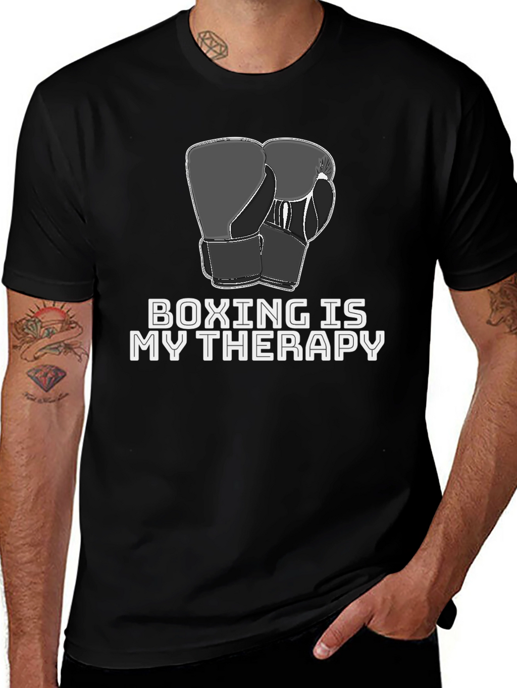 Boxing is My Therapy Graphic Tee