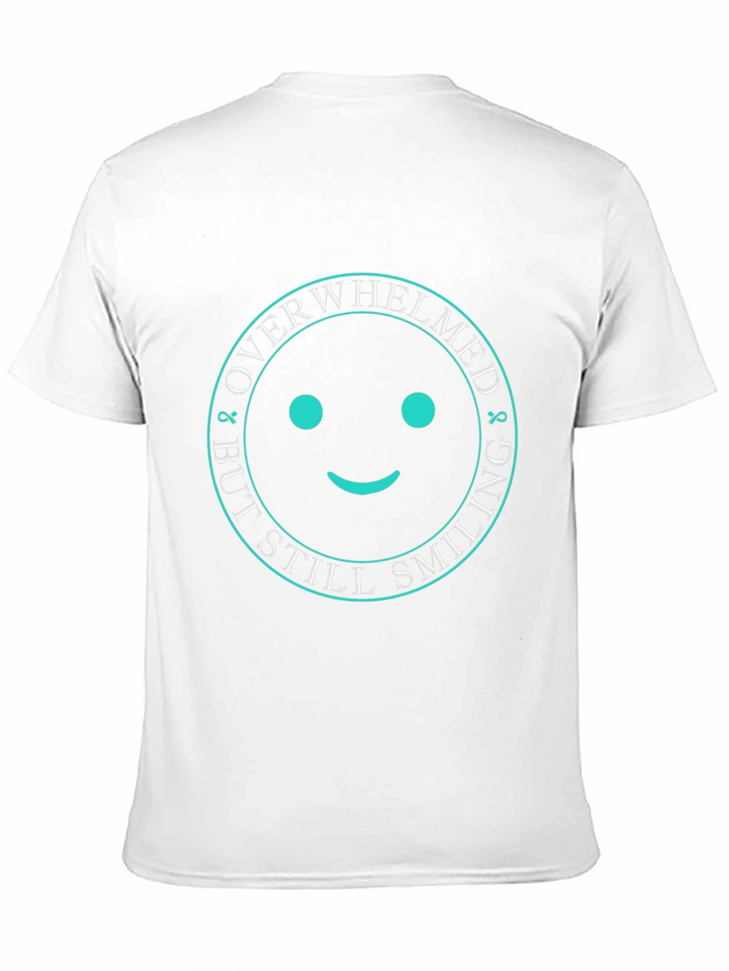 Overwhelmed But Still Smiling Black Graphic T-Shirt