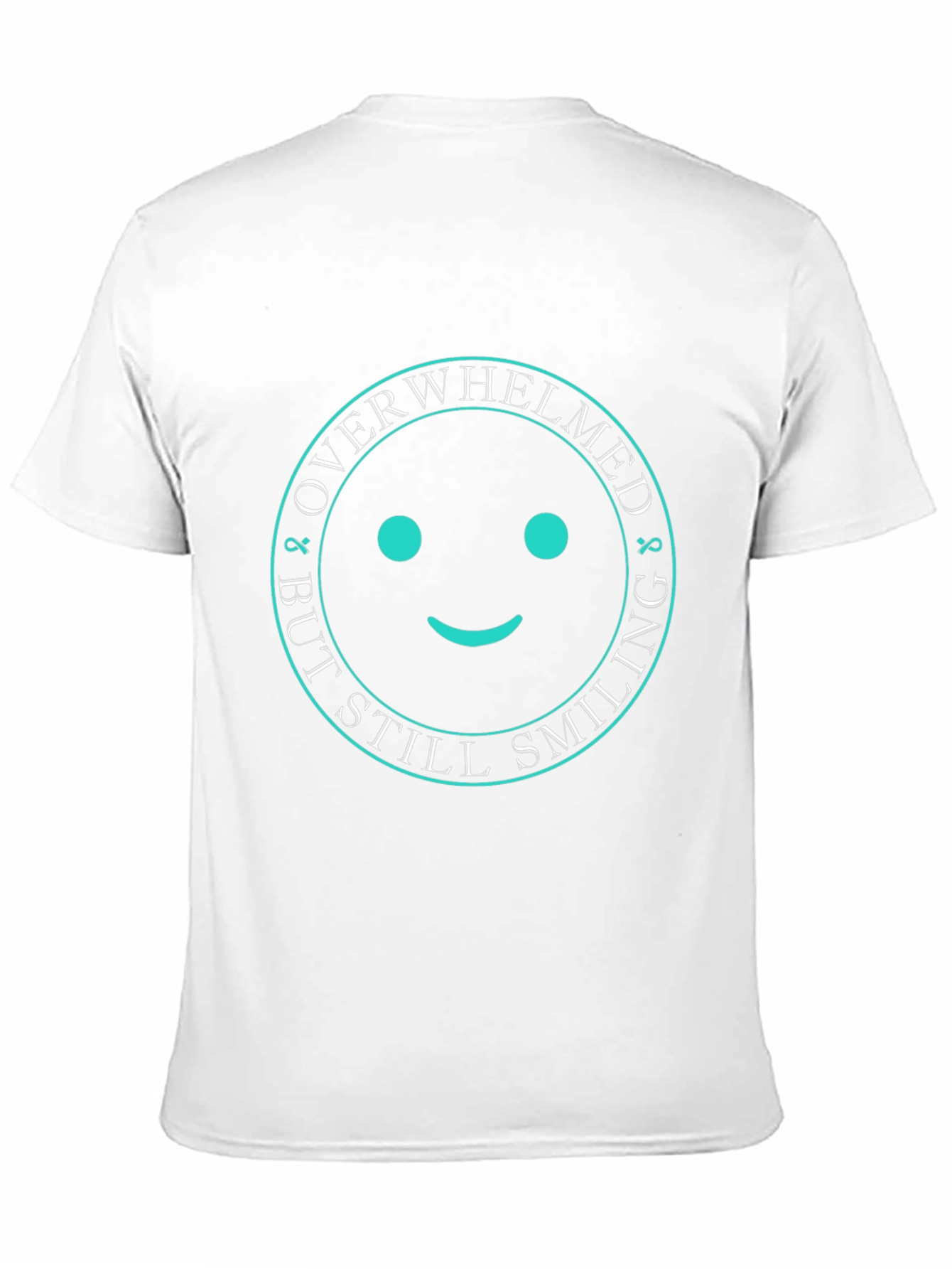 Overwhelmed But Still Smiling Black Graphic T-Shirt