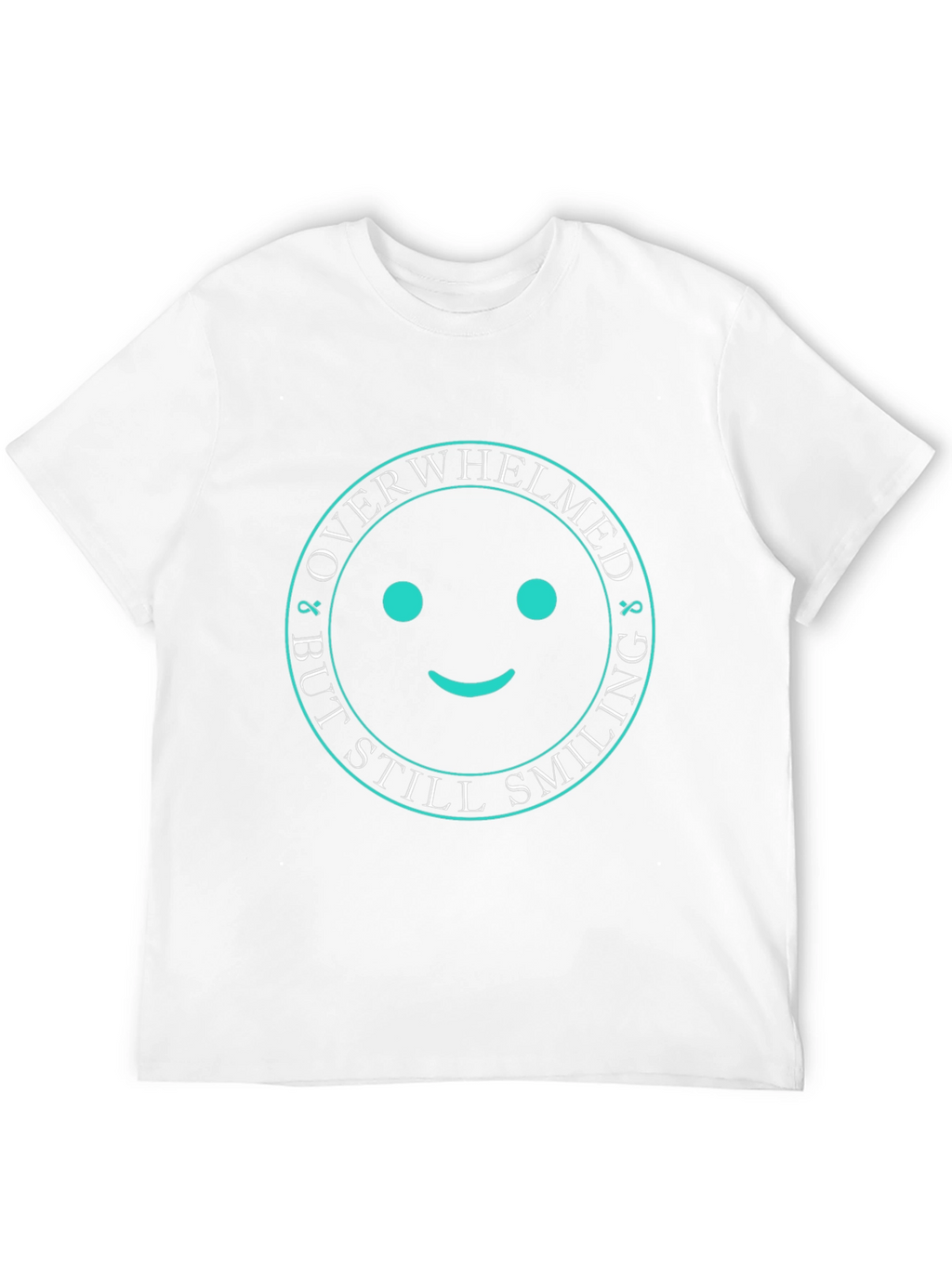 Overwhelmed But Still Smiling Black Graphic T-Shirt