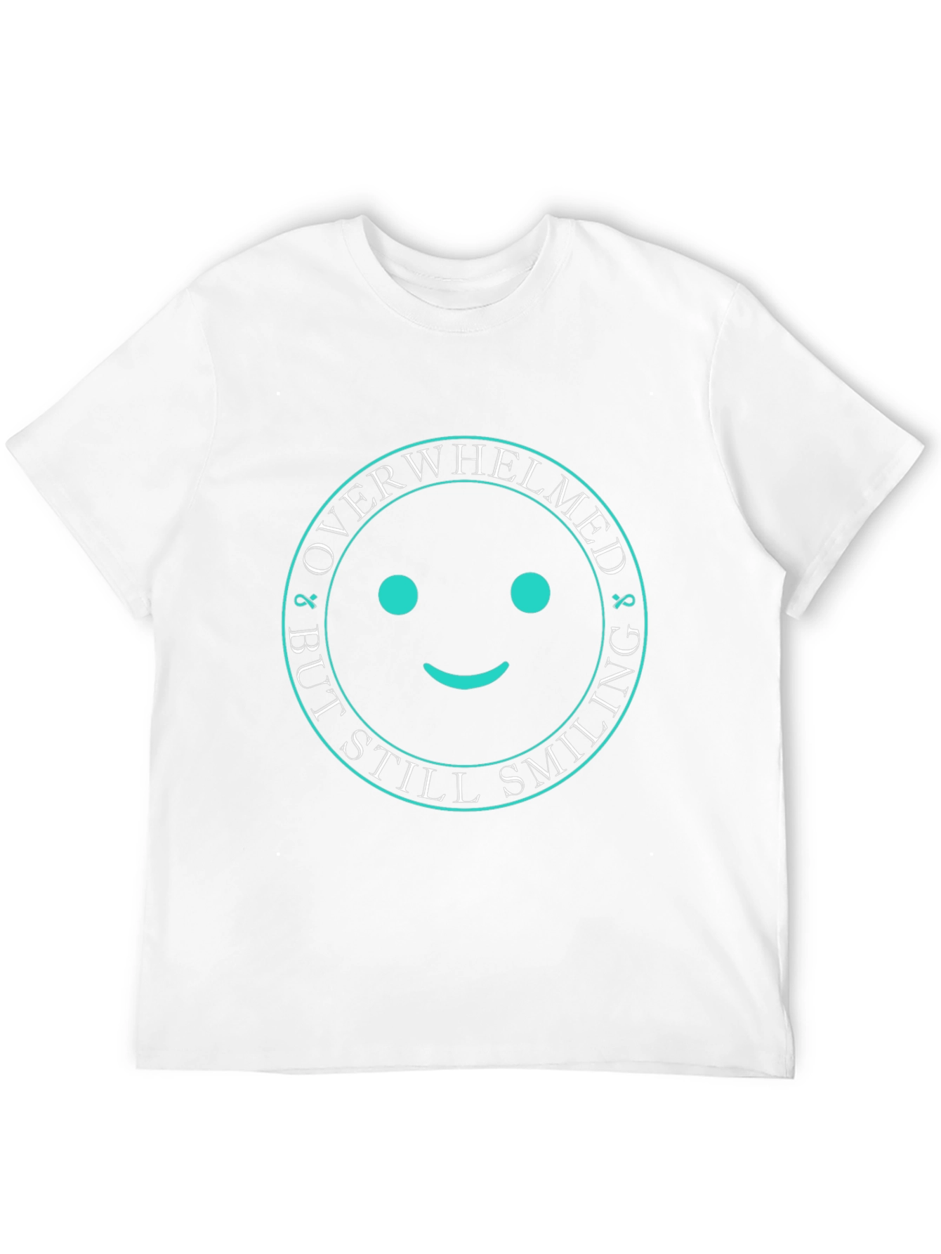 Overwhelmed But Still Smiling Black Graphic T-Shirt