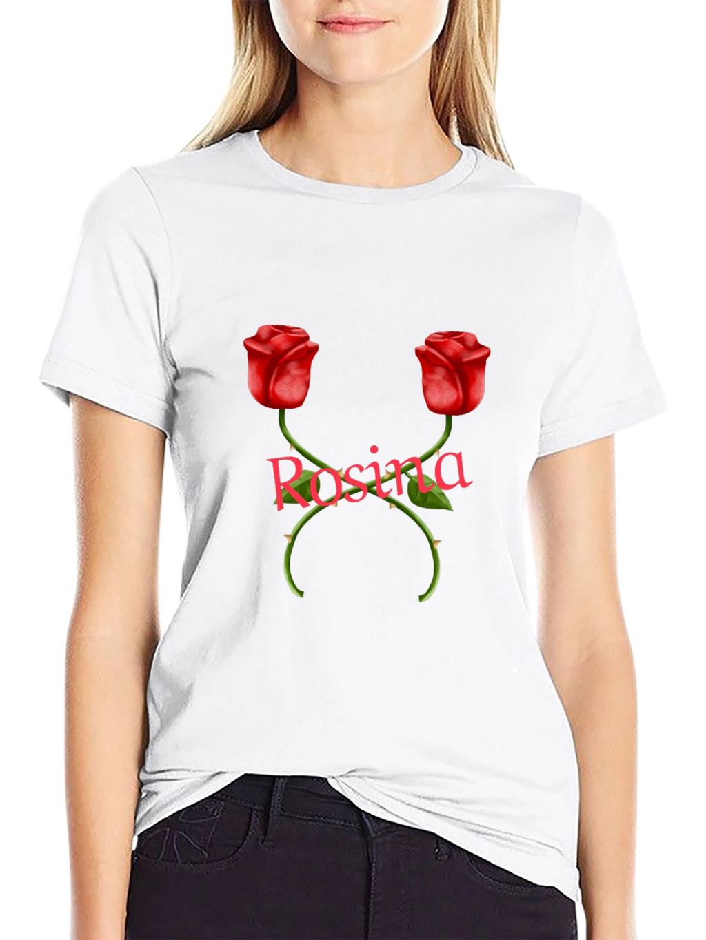 Rosina Rose T-Shirt - Stylish Floral Design