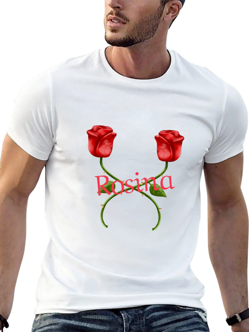 Rosina Rose T-Shirt - Stylish Floral Design