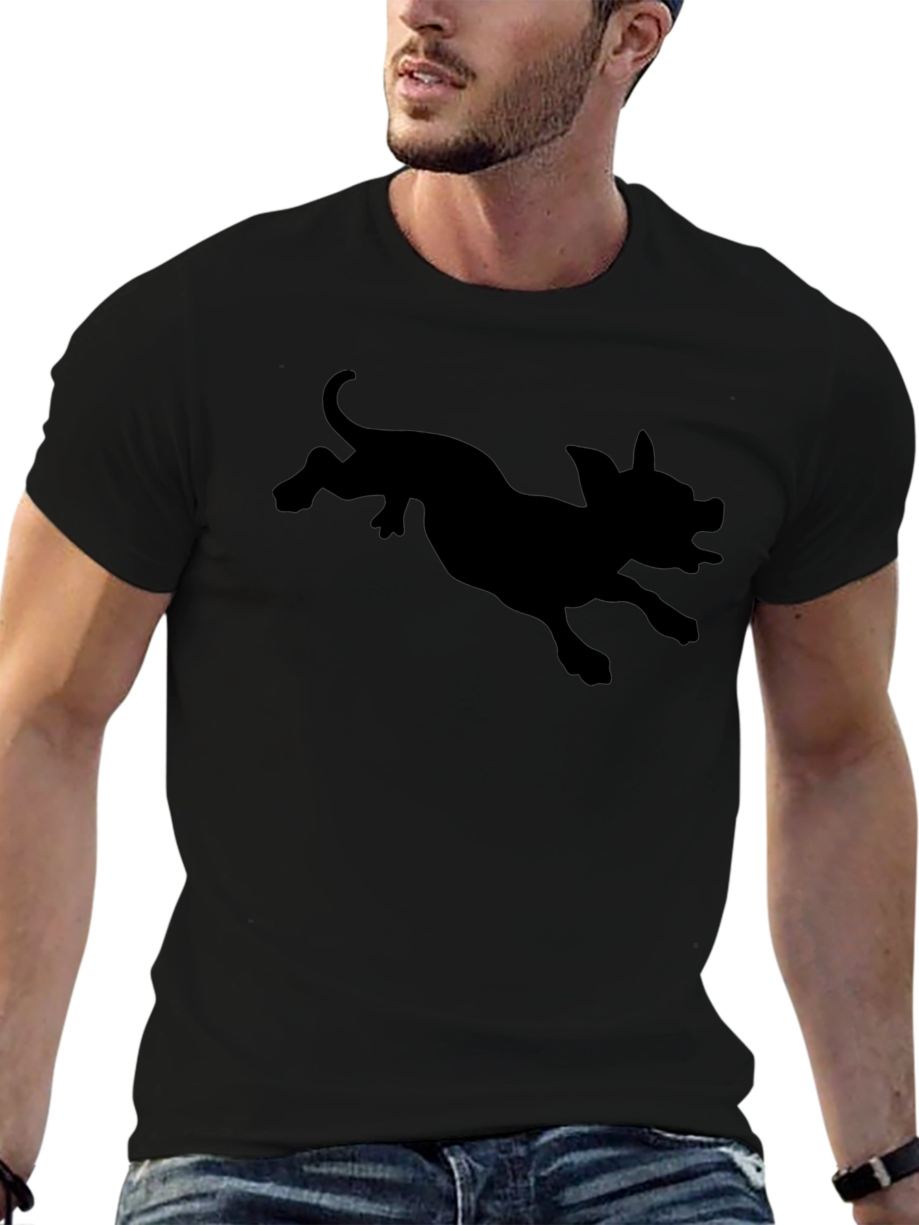Black Pig Silhouette Graphic Tee - Unisex