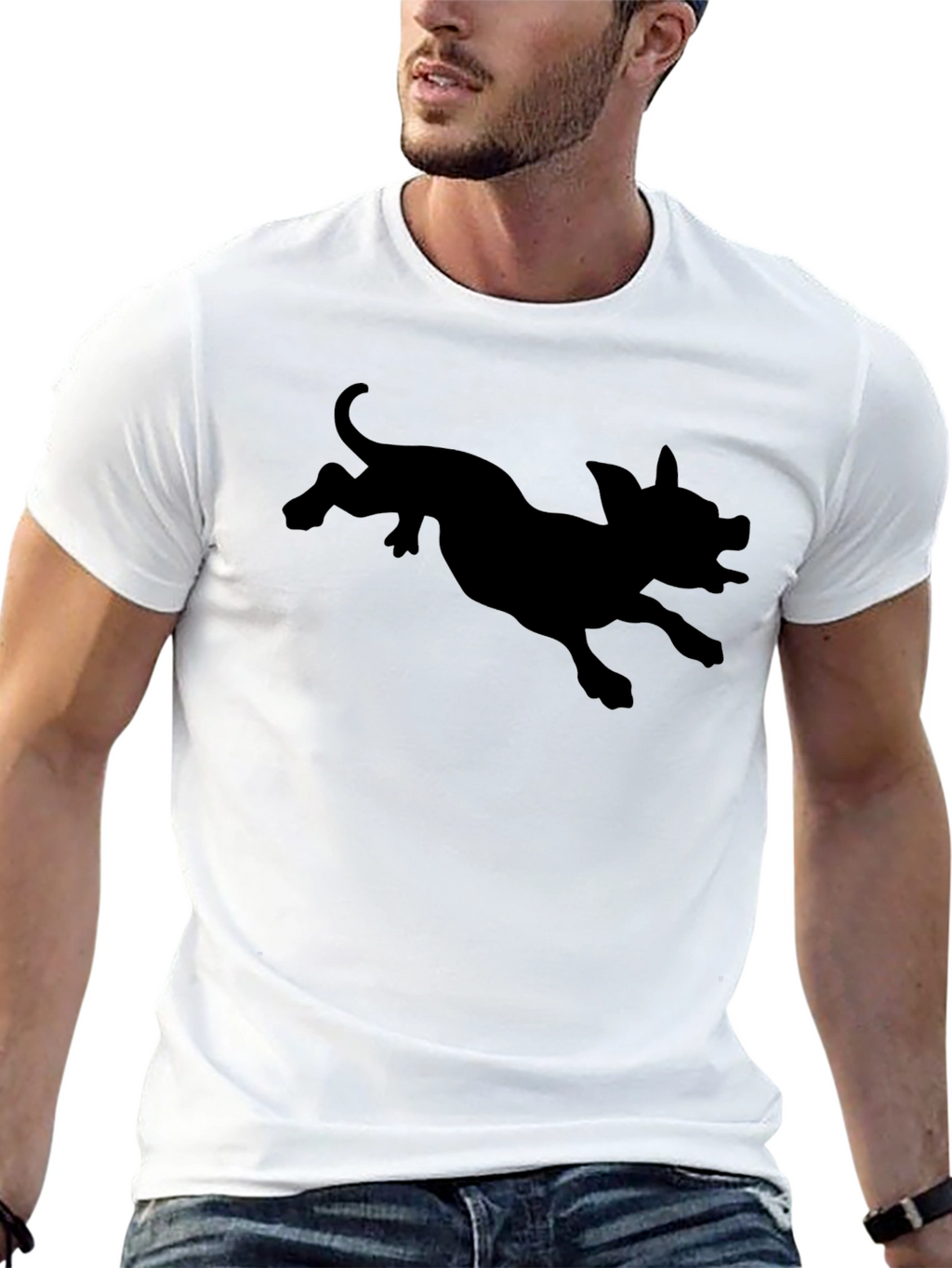 Black Pig Silhouette Graphic Tee - Unisex