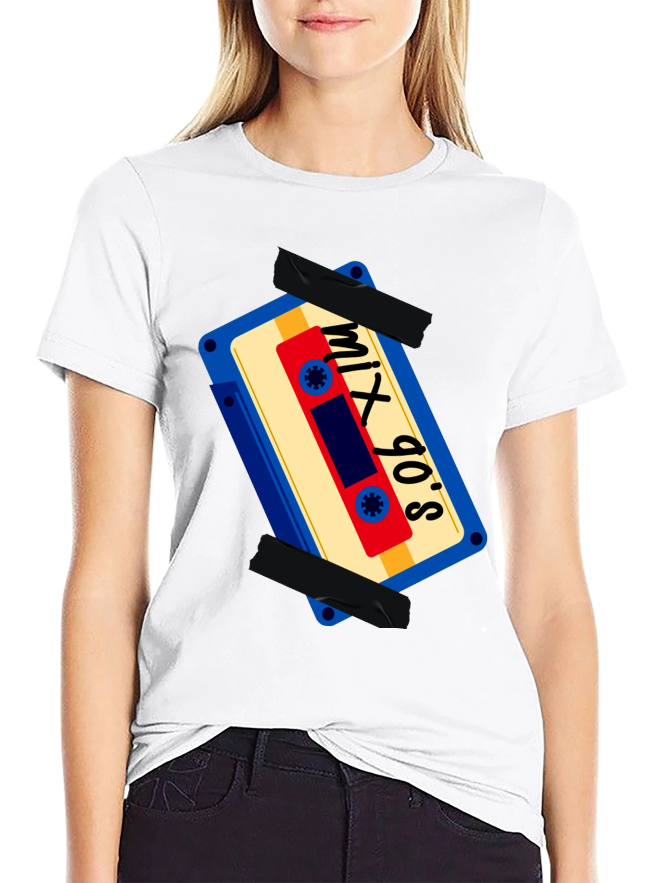Mix 90s Cassette Tape Graphic T-Shirt