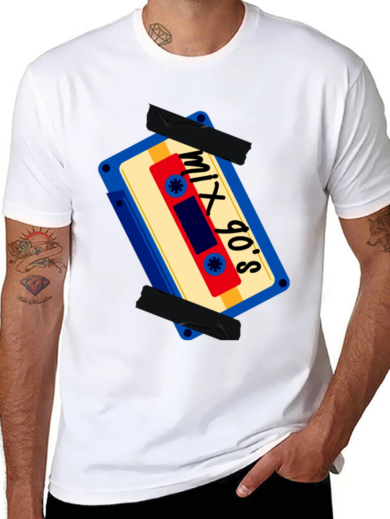 Mix 90s Cassette Tape Graphic T-Shirt