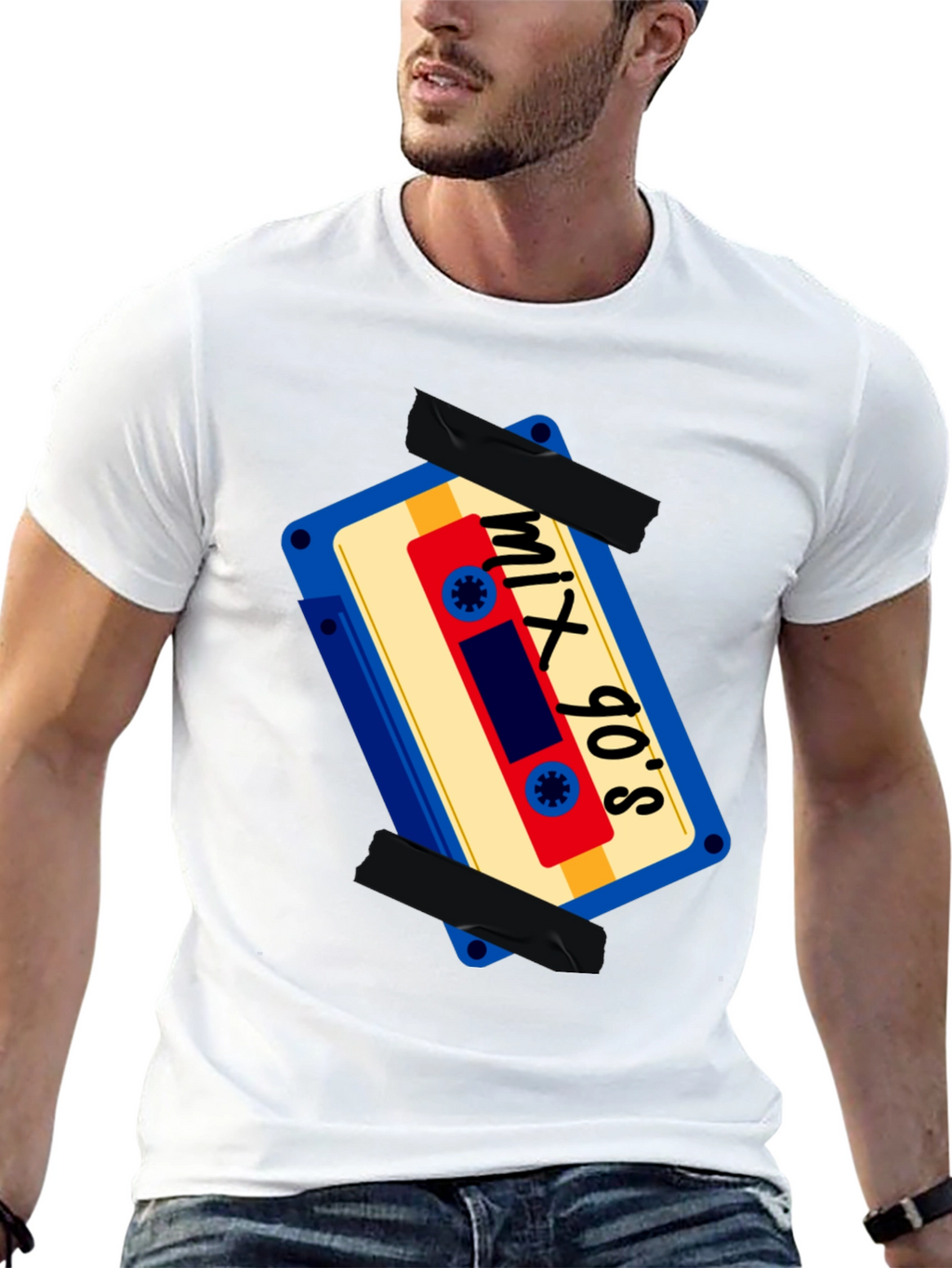 Mix 90s Cassette Tape Graphic T-Shirt