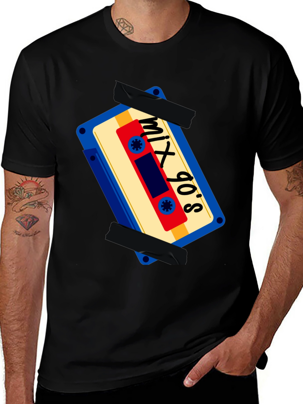 Mix 90s Cassette Tape Graphic T-Shirt