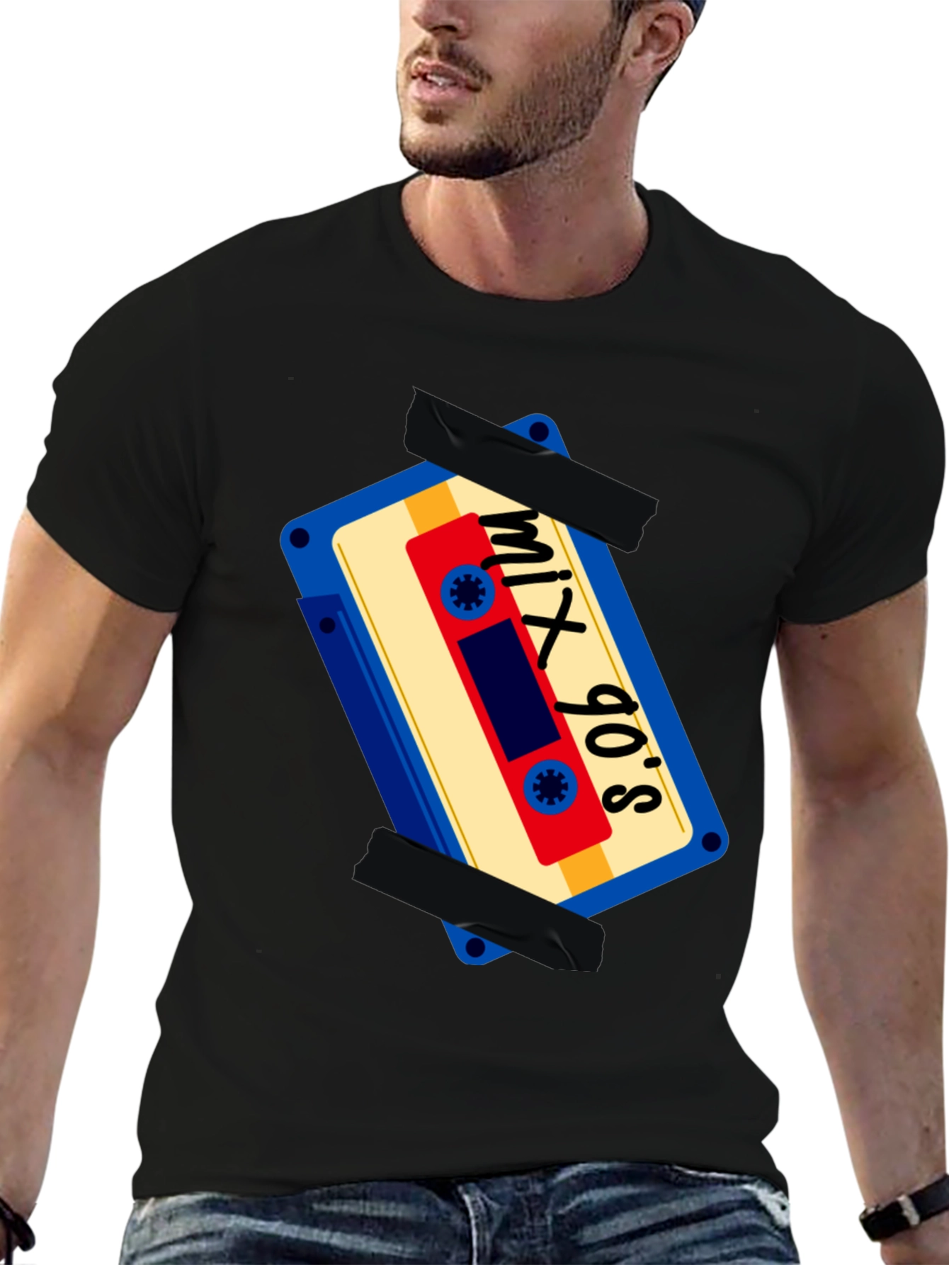 Mix 90s Cassette Tape Graphic T-Shirt
