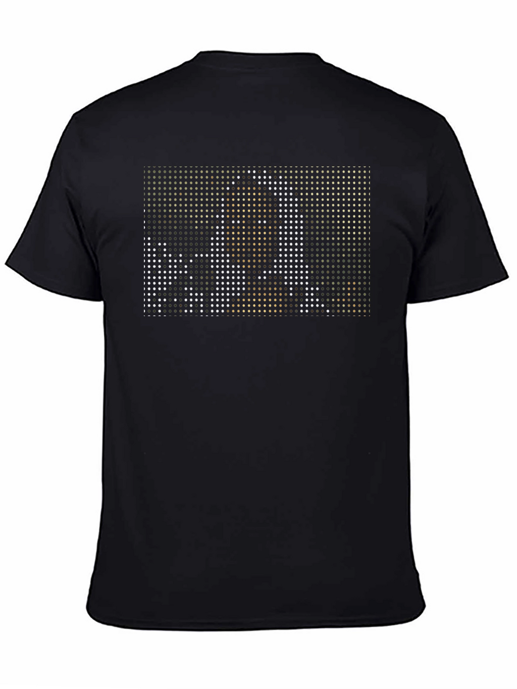 Abstract Pixel Art Graphic Print Black T-Shirt