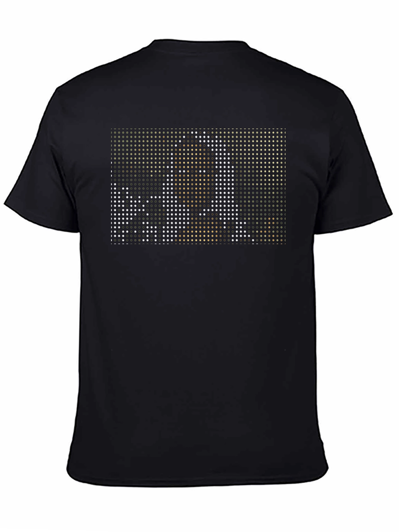 Abstract Pixel Art Graphic Print Black T-Shirt