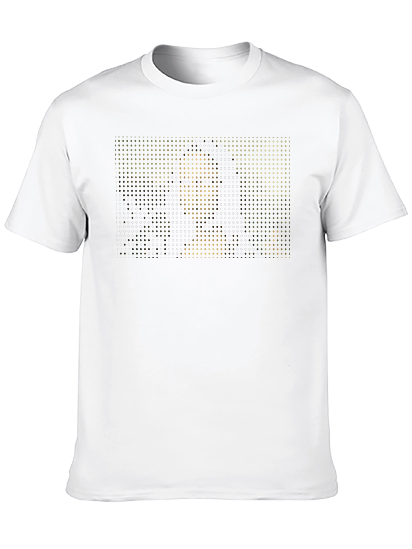 Abstract Pixel Art Graphic Print Black T-Shirt