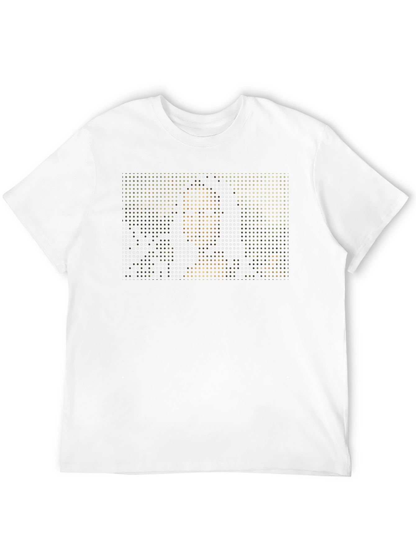 Abstract Pixel Art Graphic Print Black T-Shirt
