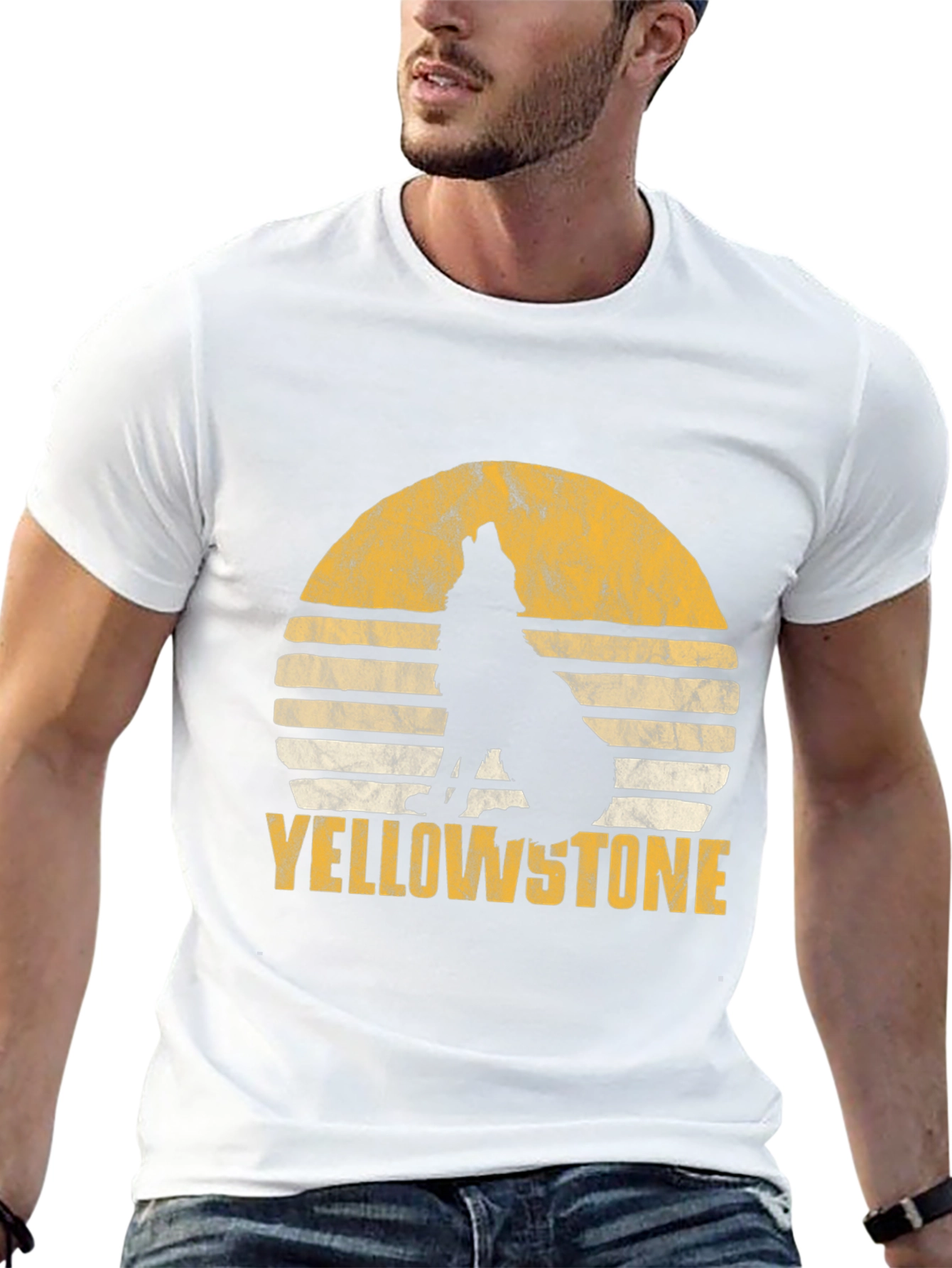 Yellowstone Wolf Graphic T-Shirt
