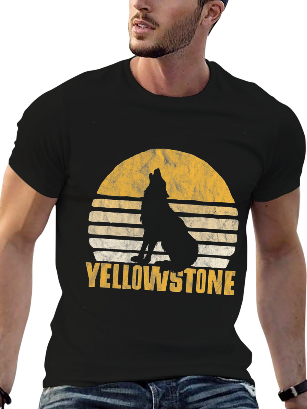 Yellowstone Wolf Graphic T-Shirt
