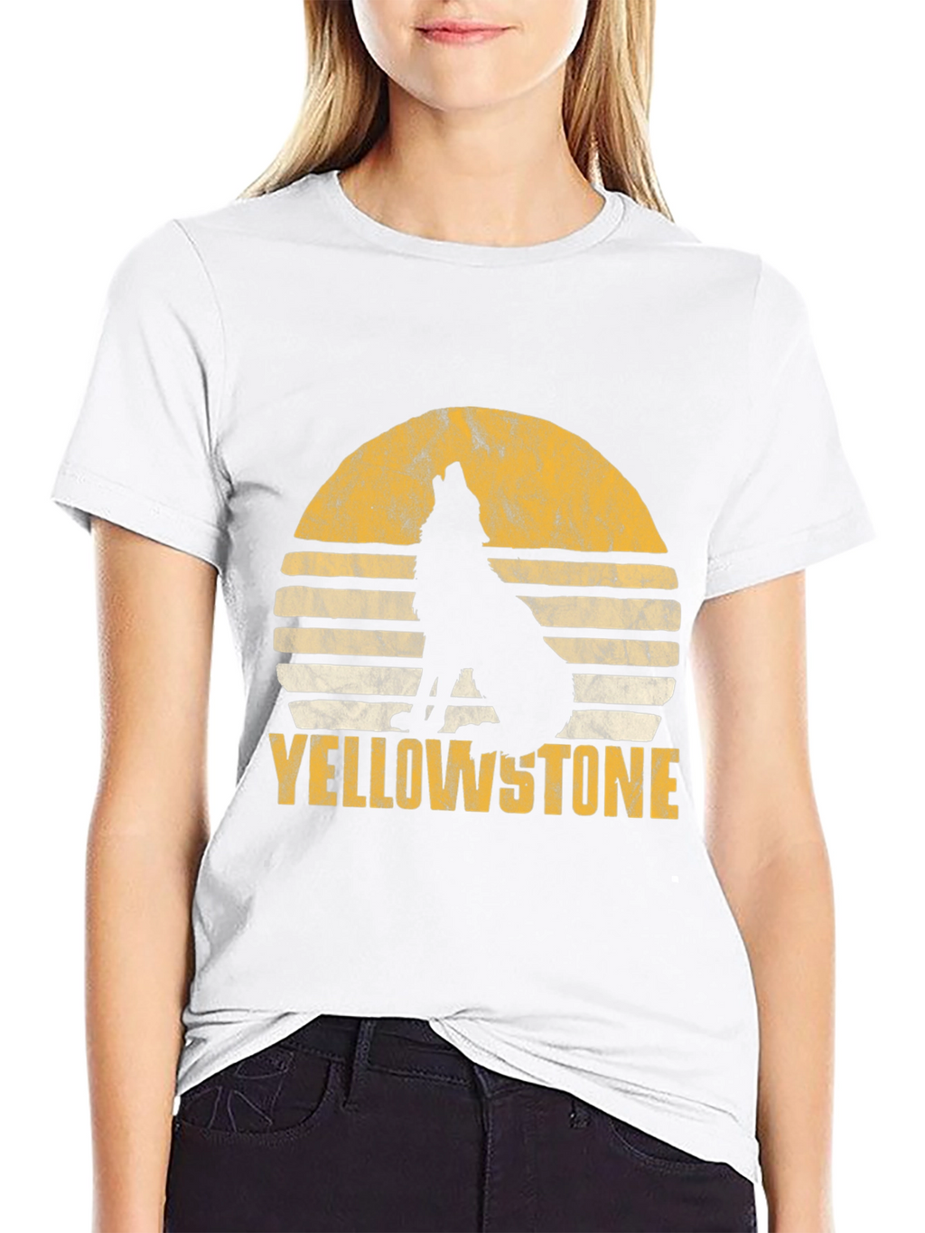 Yellowstone Wolf Graphic T-Shirt