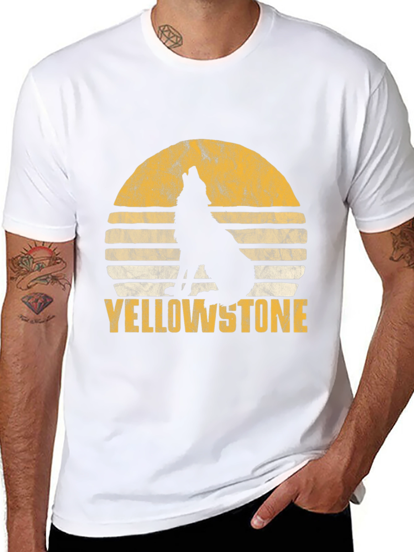 Yellowstone Wolf Graphic T-Shirt