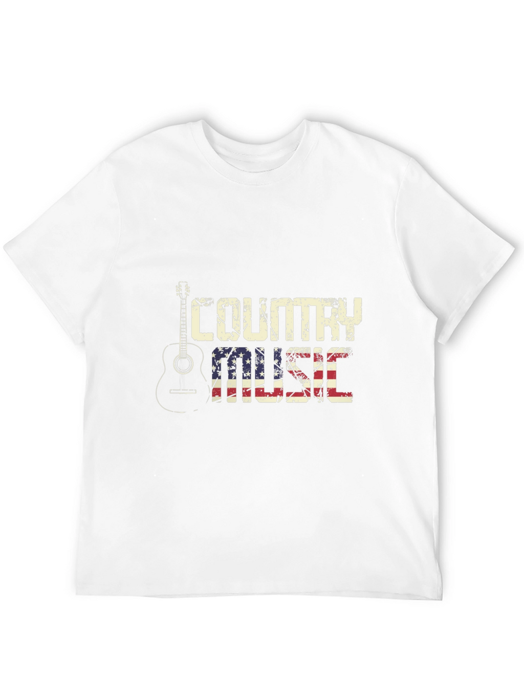 Country Music Graphic Tee - Black Cotton T-Shirt