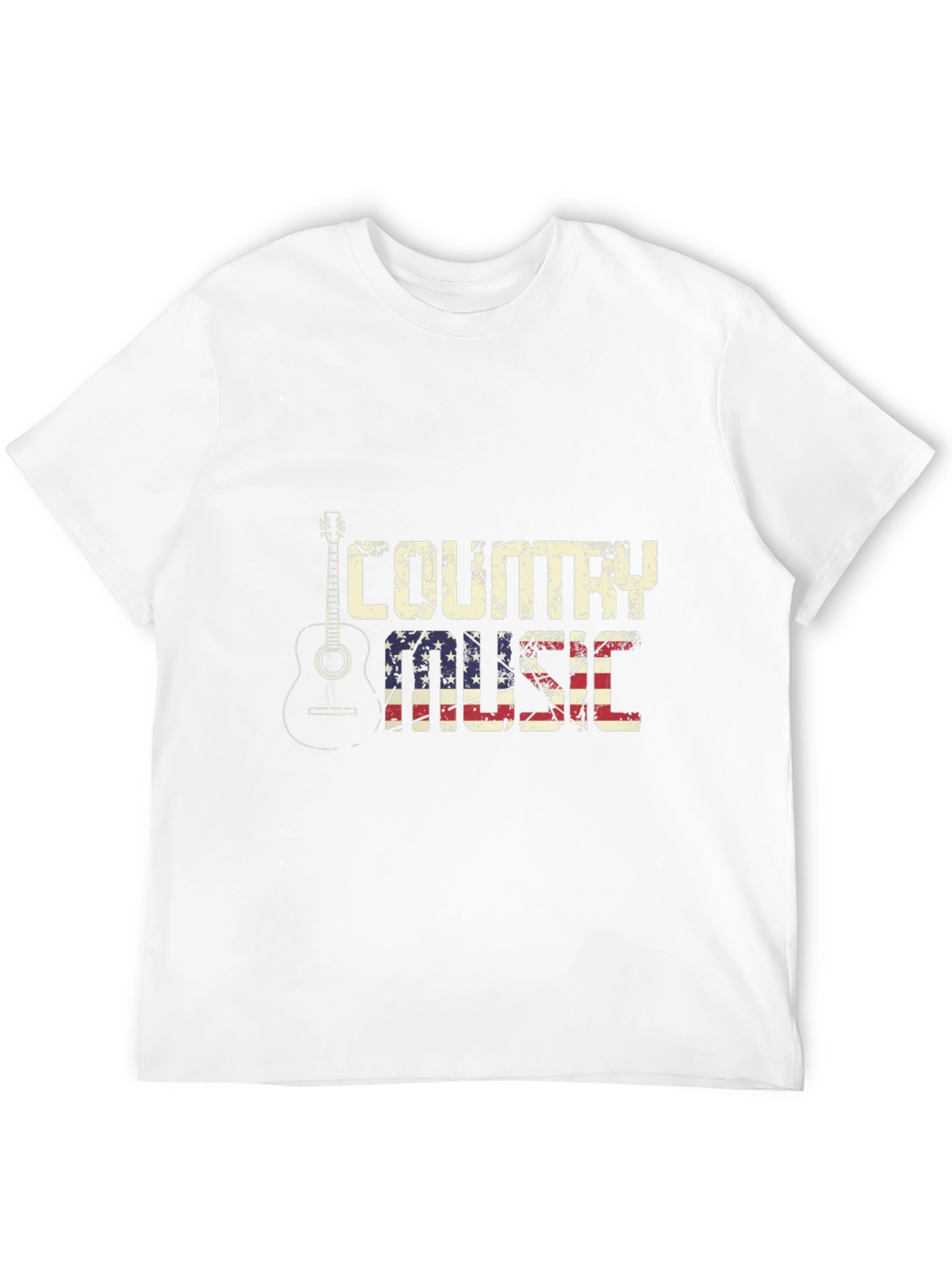 Country Music Graphic Tee - Black Cotton T-Shirt