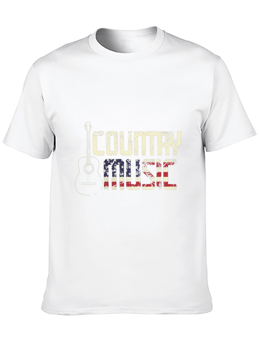 Country Music Graphic Tee - Black Cotton T-Shirt