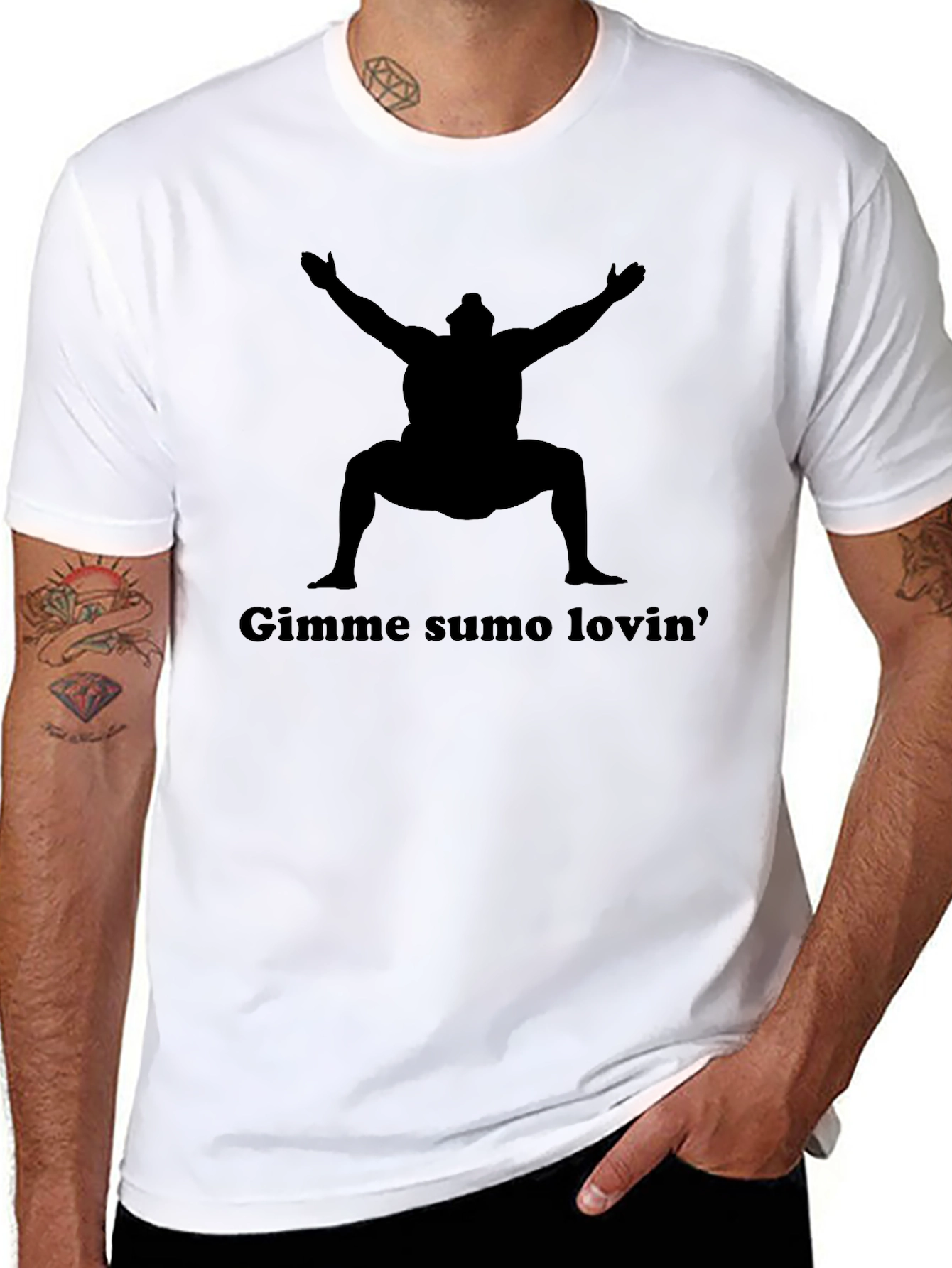 Gimme Sumo Lovin Black Graphic Tee